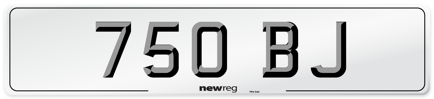750 BJ Number Plate from New Reg